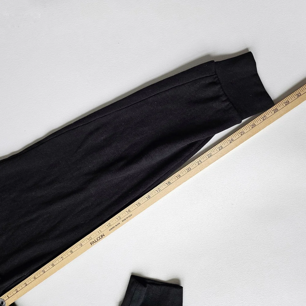 True Religion Shine Jogger Sweatpants Black Cotton Blend Logo Lounge Athletic S